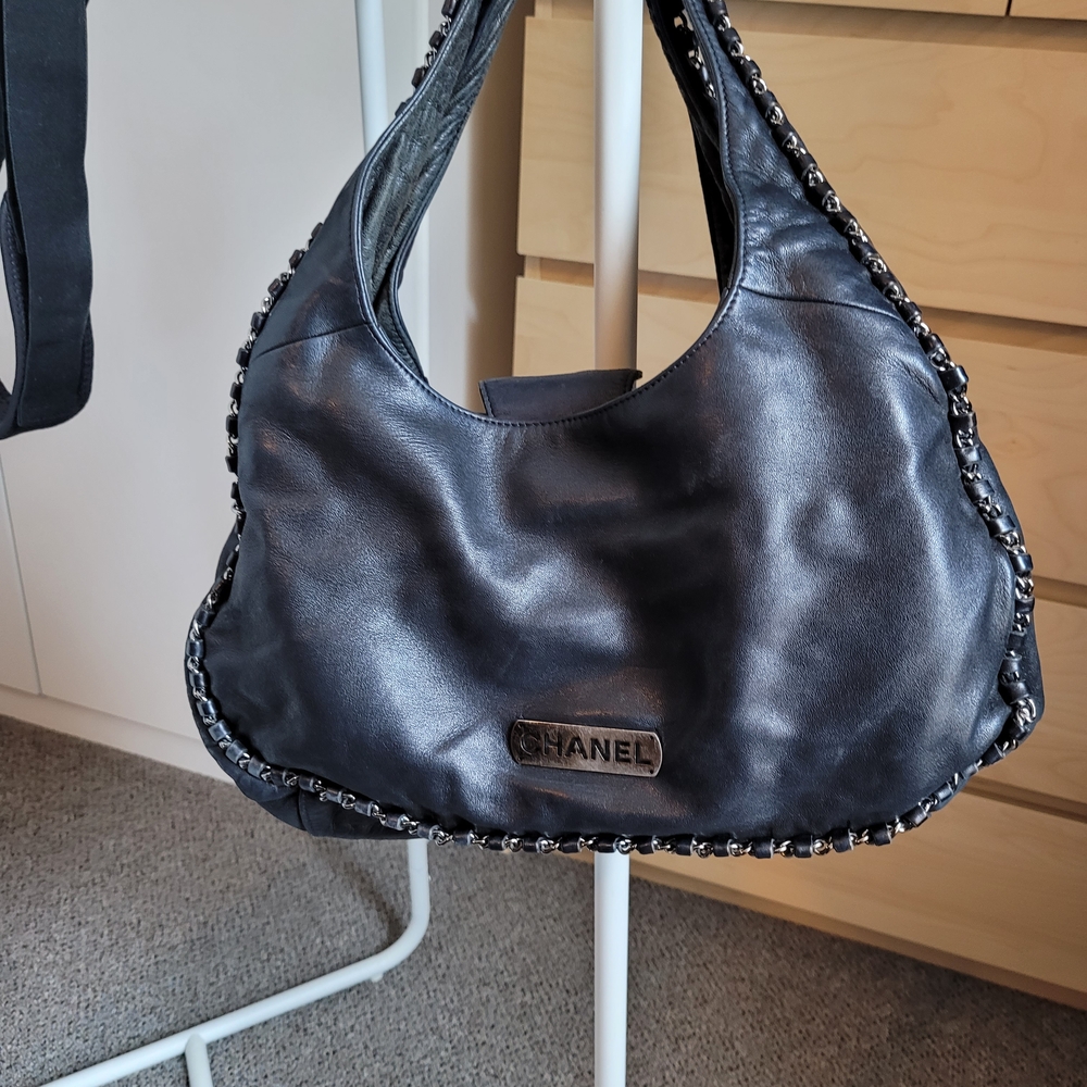 Chanel Dark Blue Leather Women's Bag